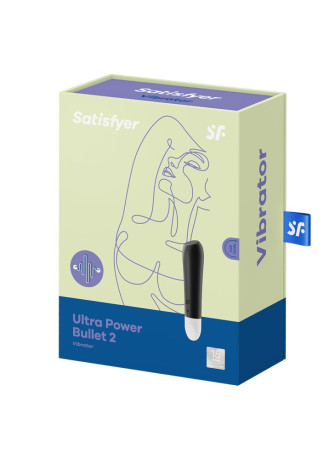 Vibromasseur noir USB Ultra Power Bullet 2 Satisfyer - CC597732